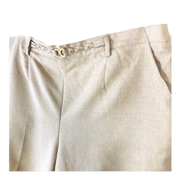 4/$45 TRADITION Vintage Tan Beige Flat Front Pull On Shorts size XL - Picture 3 of 6